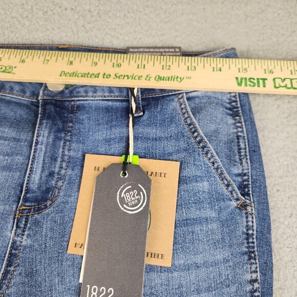 1822 Denim Jeans Women's 8P Blue Carpenter High Rise Stretch Denim Pants - Picture 5 of 15